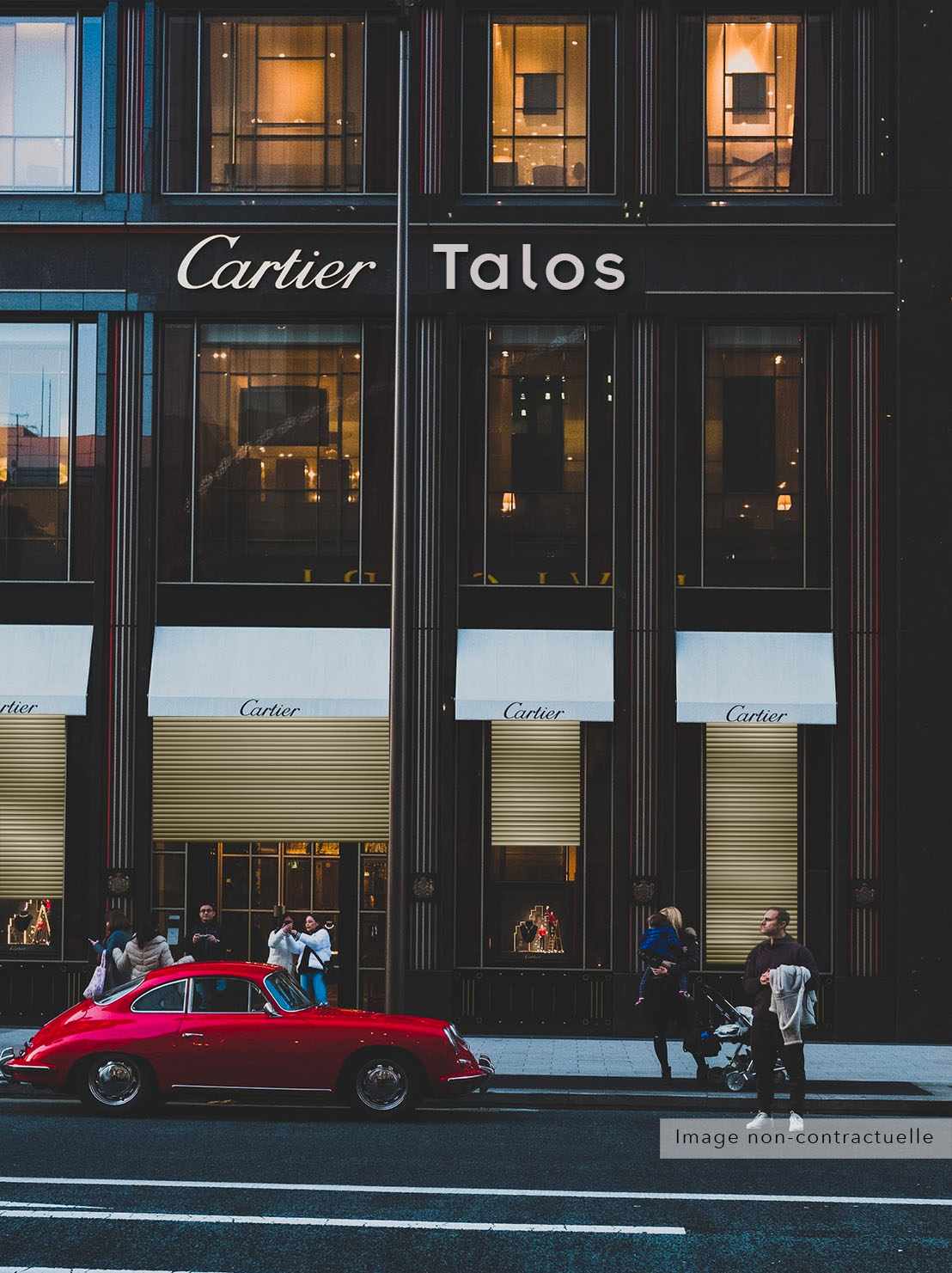 Photomontage d'un Talos intégré dans un bâtiment Cartier